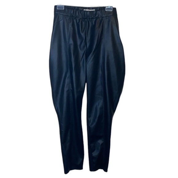 A Beautiful Soul Pants - A Beautiful Soul Black Faux Leather High Rise Pants, Size L/XL